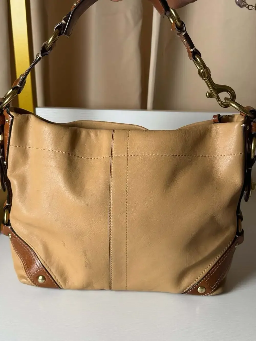 COACH (2006) Vintage Carly Large Slouchy Hobo Bag Leather Shoulder Purse Y2K